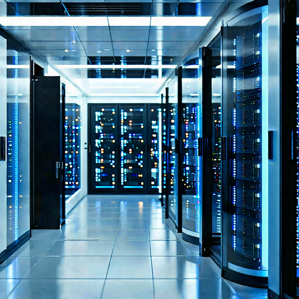 Futuristic Server Room With Image, There