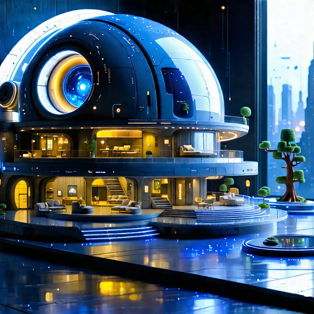 Futuristic Smart Home With Image, There