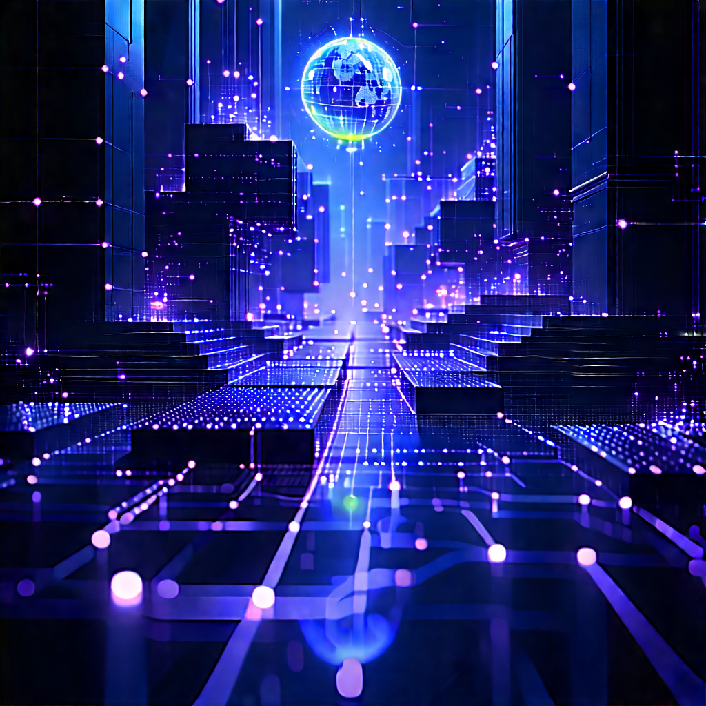 Blockchain Network Visualization With Image, There