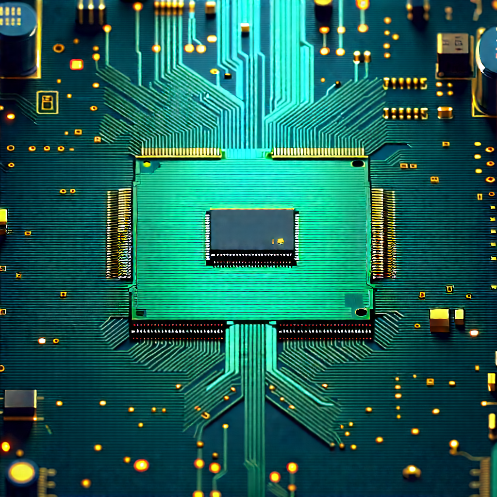 Close-up of electronic circuit