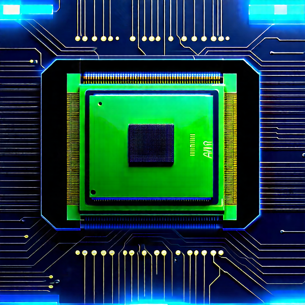 Close-up of microprocessor