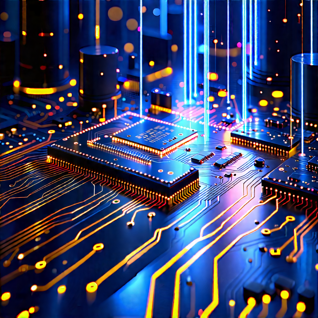 Close-up of electronic circuit