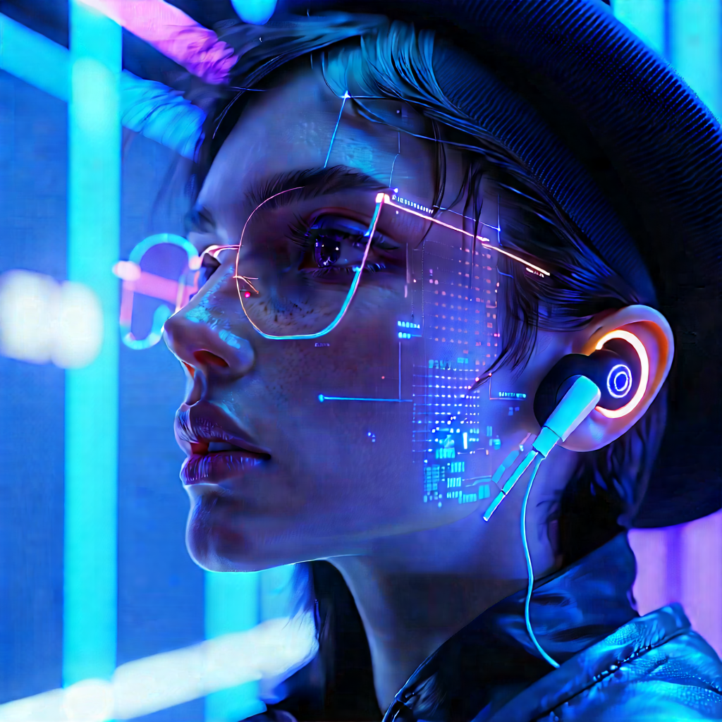 Wireless earbuds with holographic display