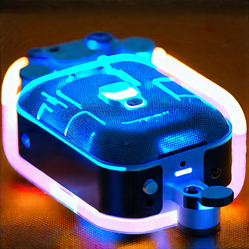 Drone with glowing screen