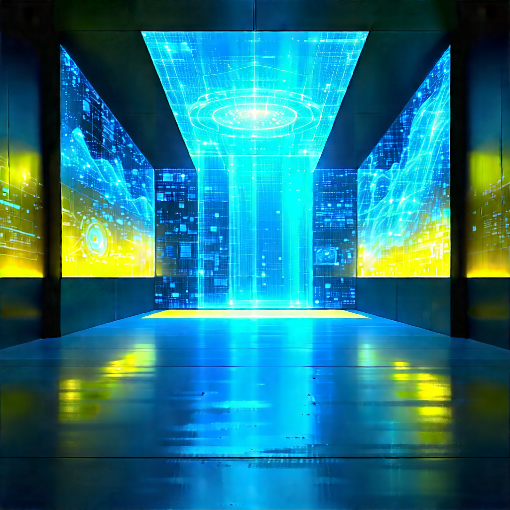 Futuristic Tech Startup Office With Image, There