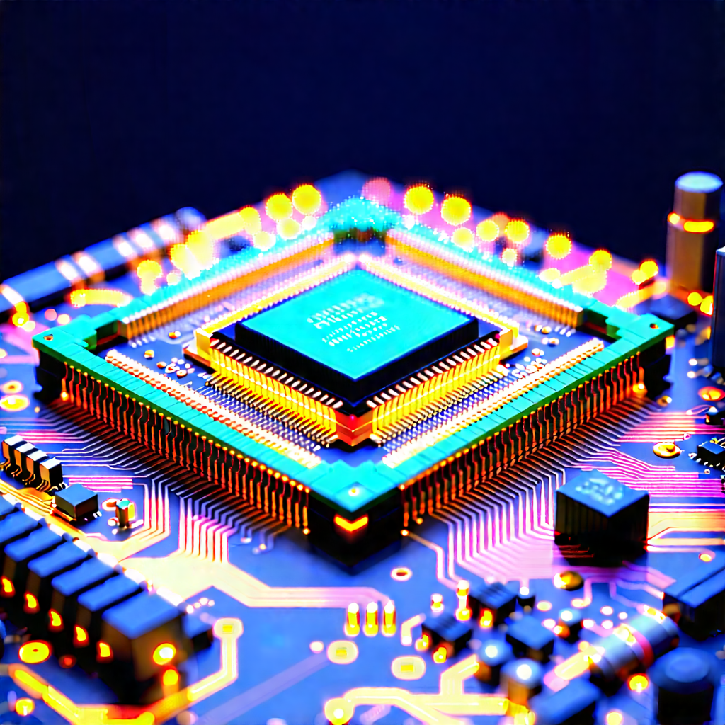 Close-up of microprocessor
