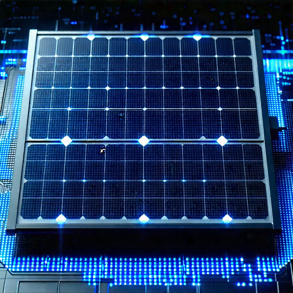Solar panel with holographic projection