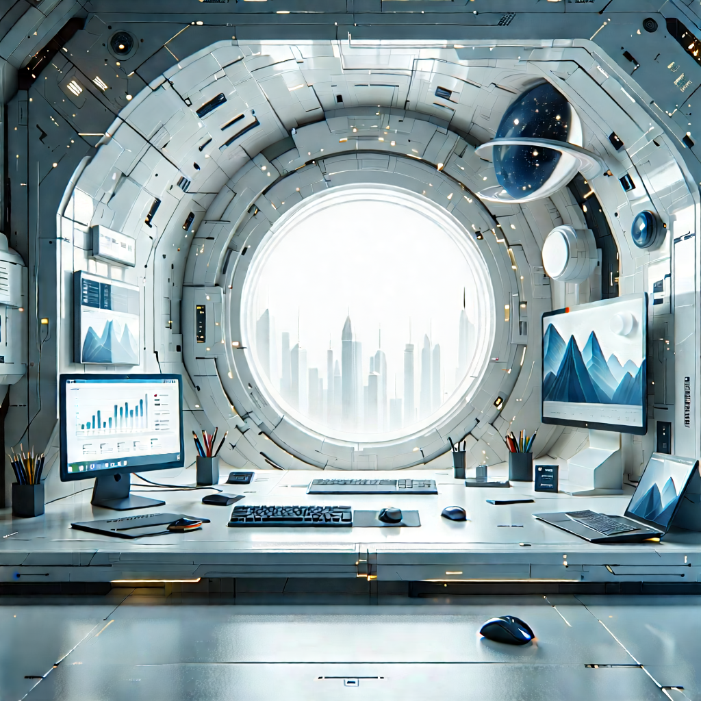 Futuristic Tech Startup Office With Image, There