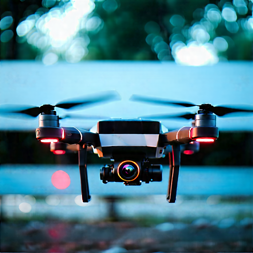 Drone With Streaming Content With Black White