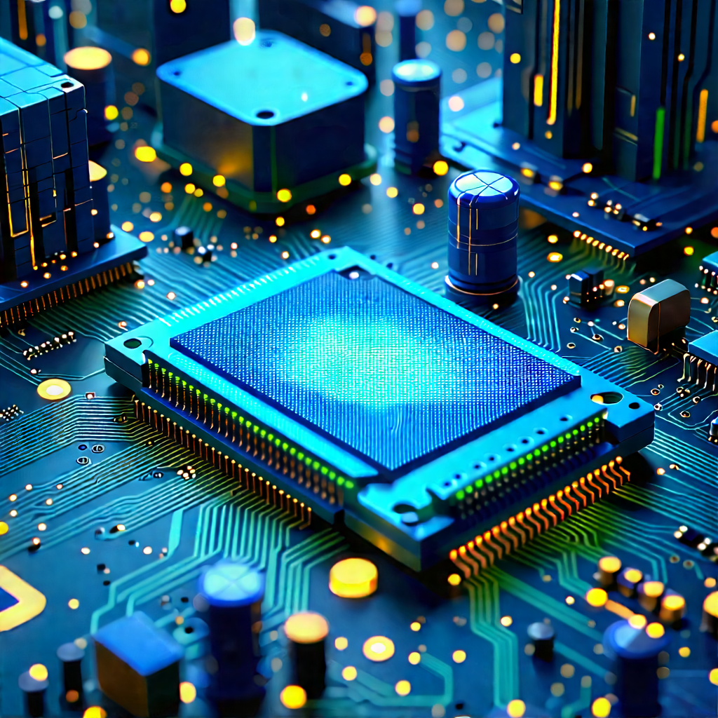 Close-up of electronic circuit