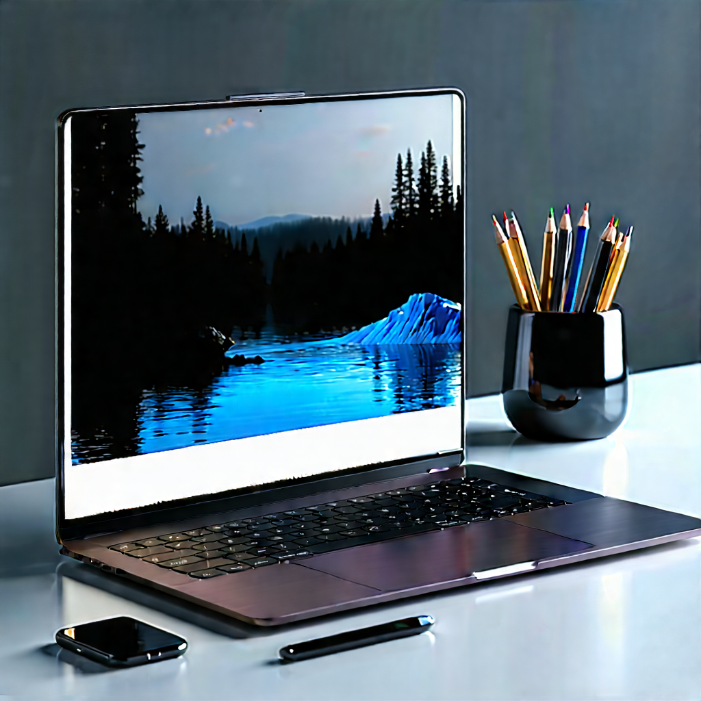 Laptop With Streaming Content With Laptop Computer