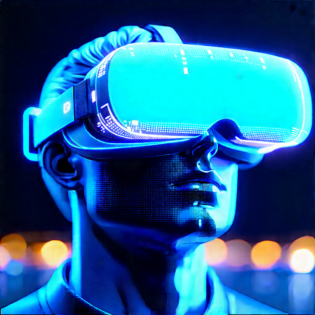 Vr headset with holographic display