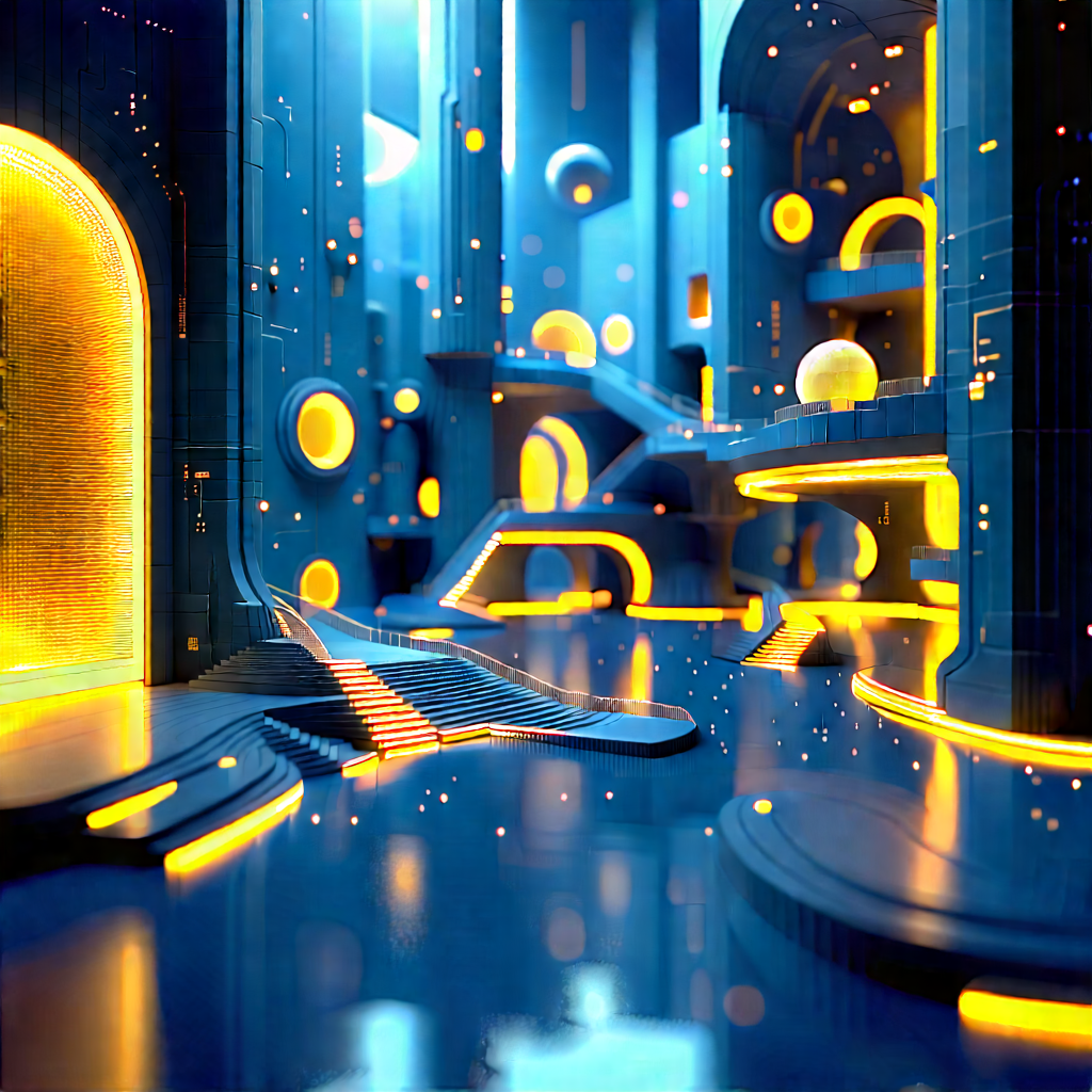 Futuristic Innovation Hub With Image, There