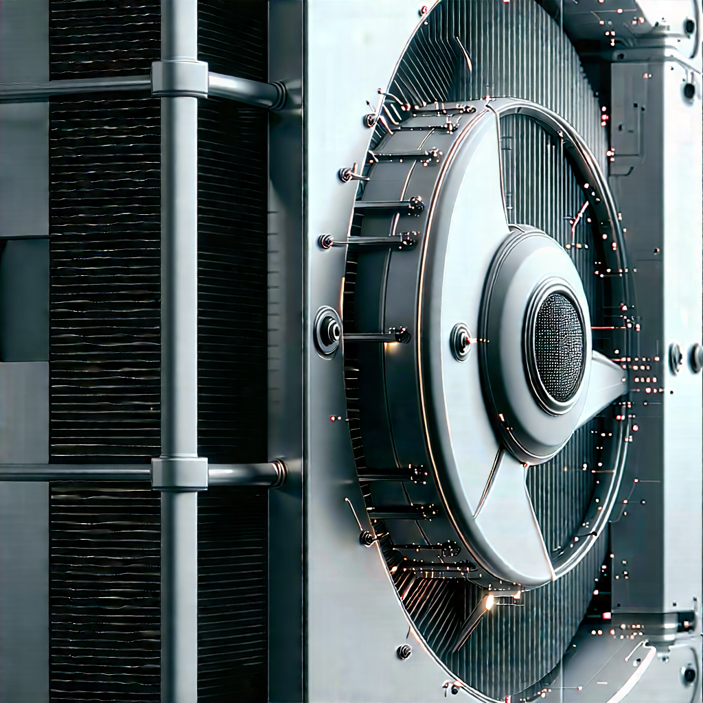 Close-up of cooling system