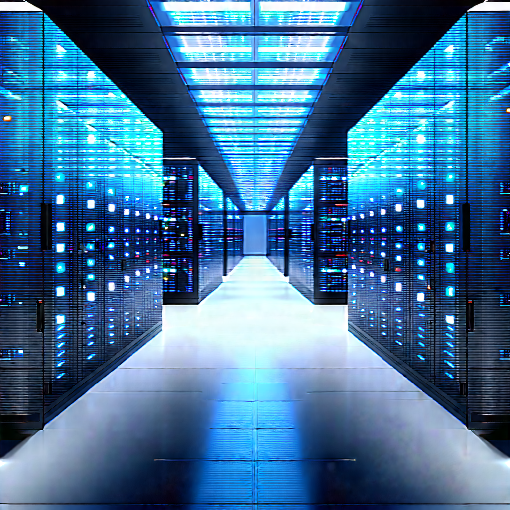 (futuristic:1.31) Server Room With Image, There