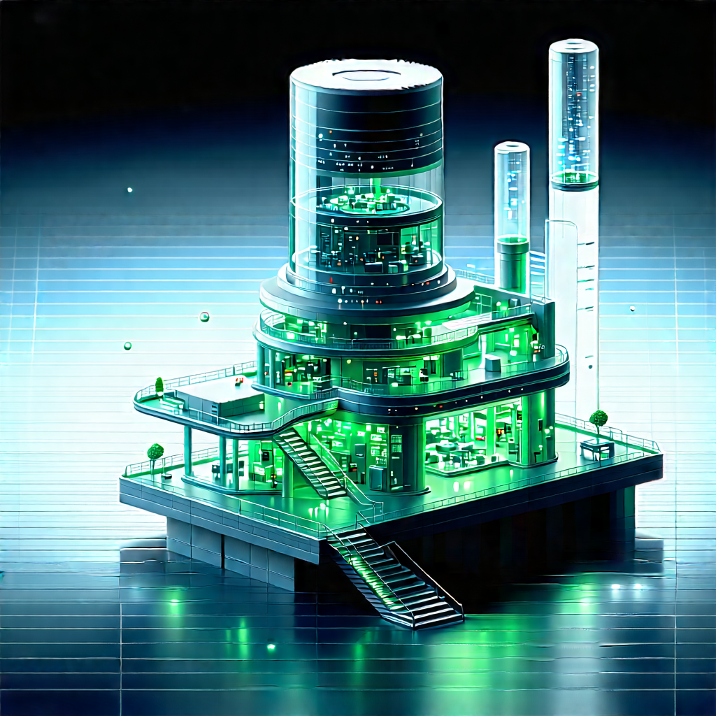 Futuristic research laboratory