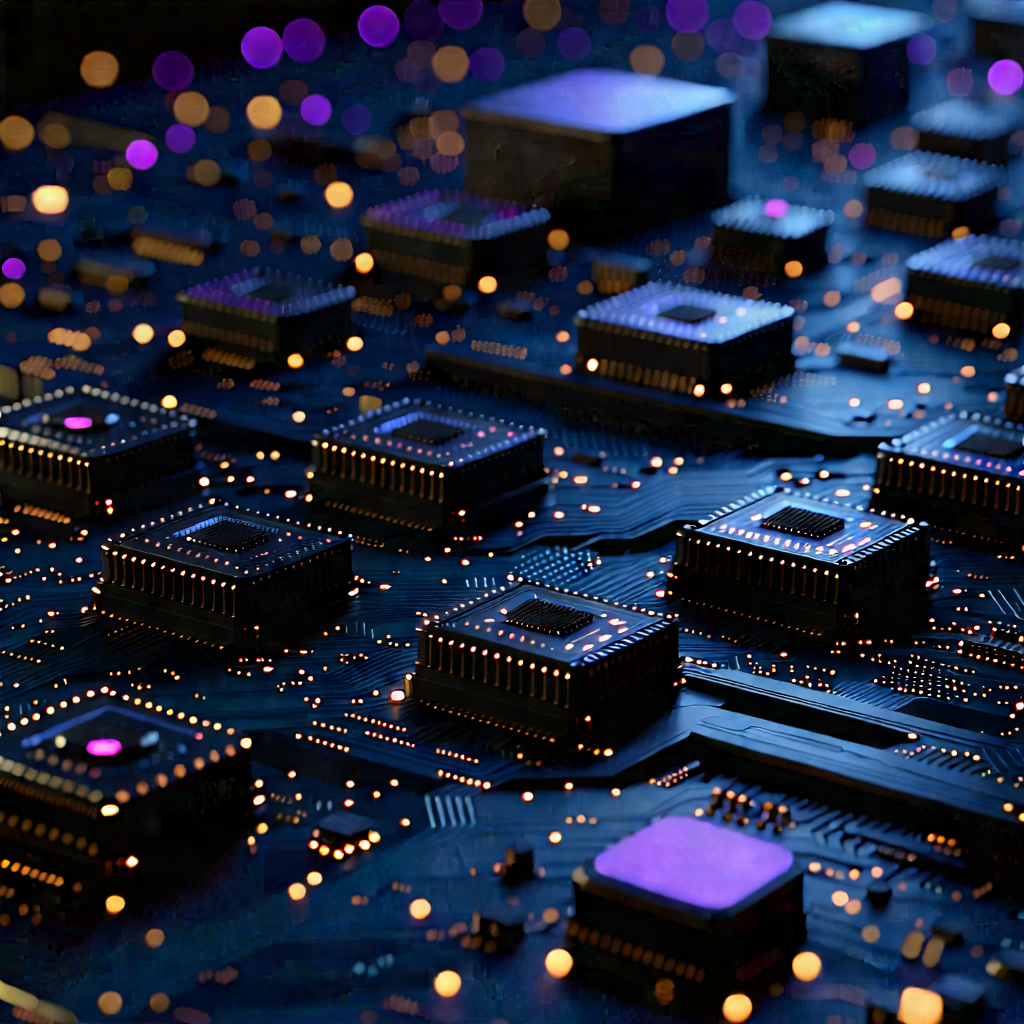 Close-up Of Sensor Array With Close-up Computer