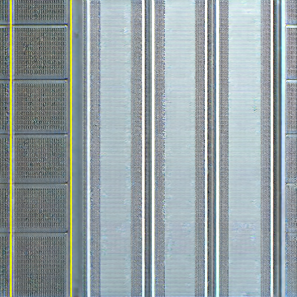 Close-up of sensor array