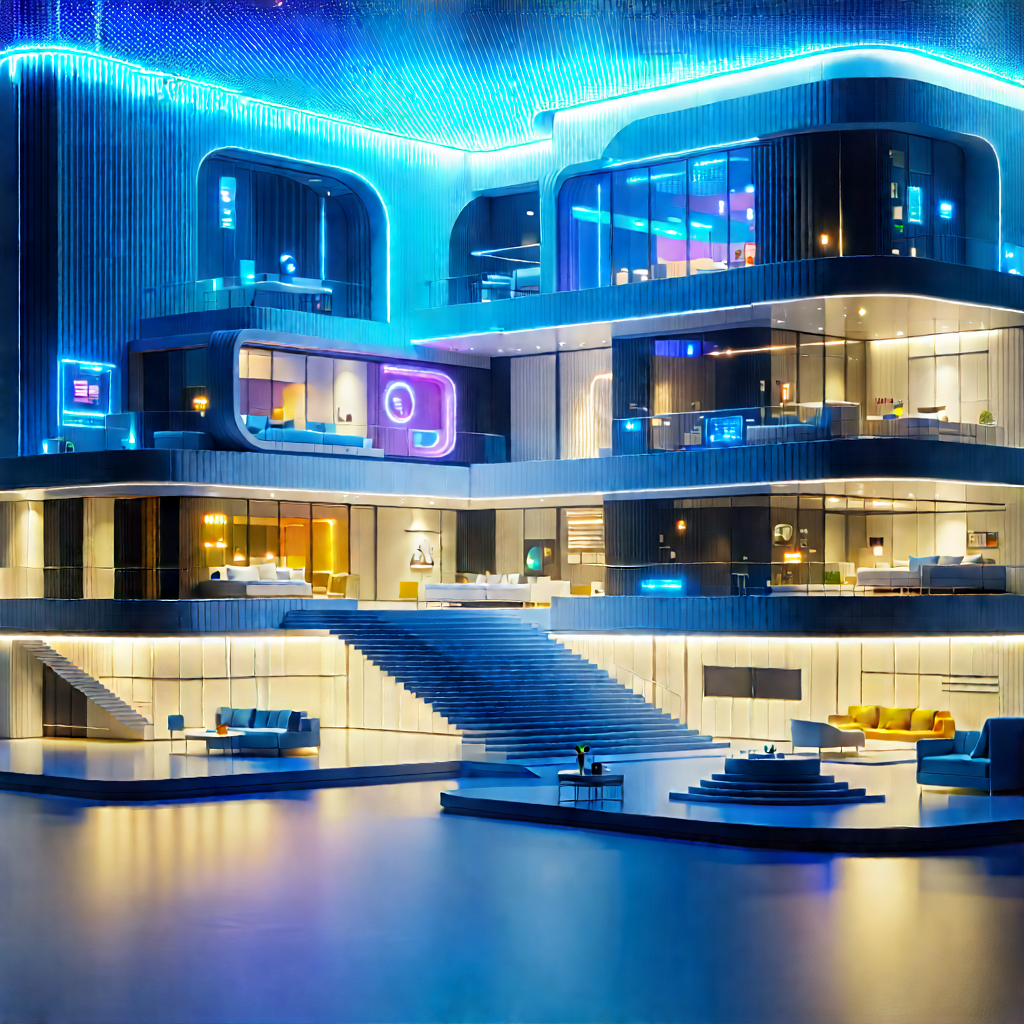 (futuristic:1.24) Smart Home With Model Large,