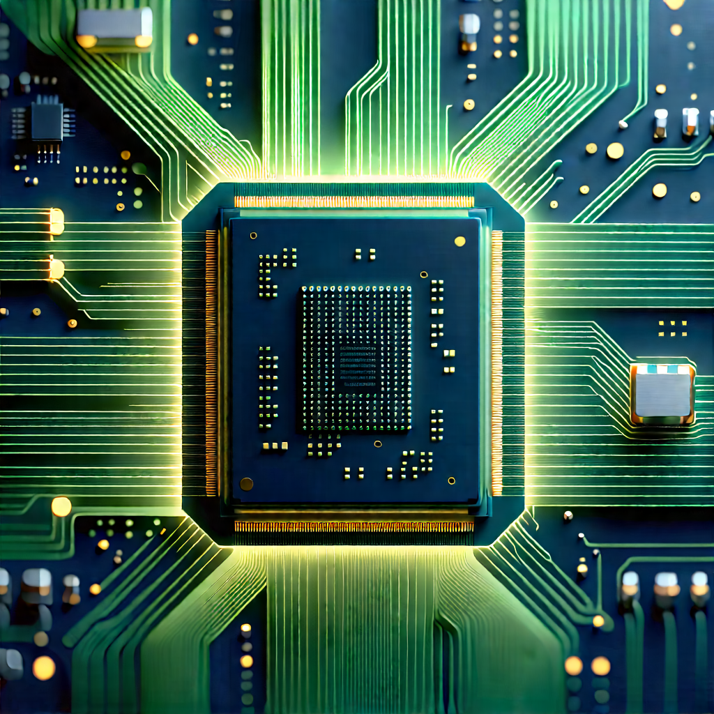 Close-up of microprocessor