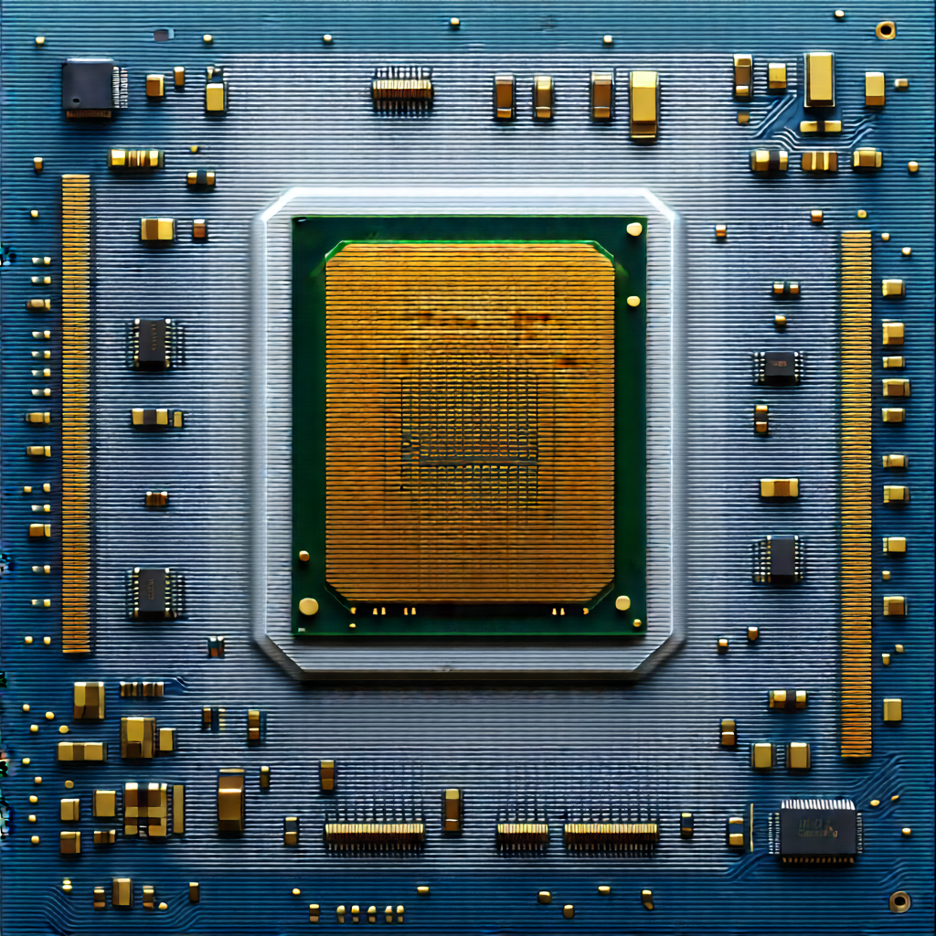 Close-up of microprocessor
