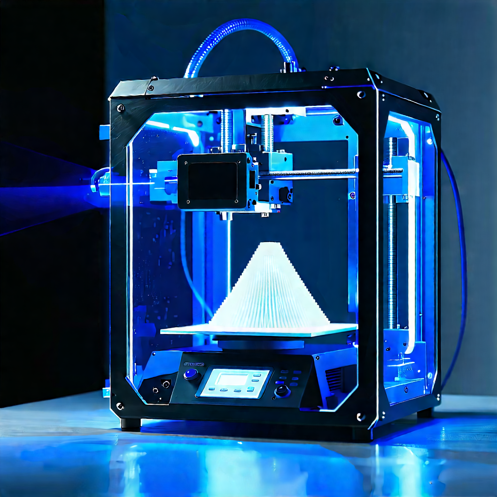3d Printer With Laser Scanning With Blue Printer