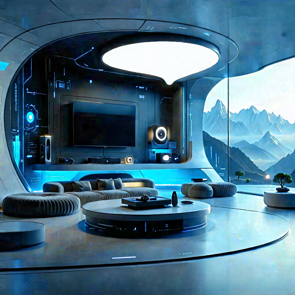 Futuristic Smart Home With Futuristic Living