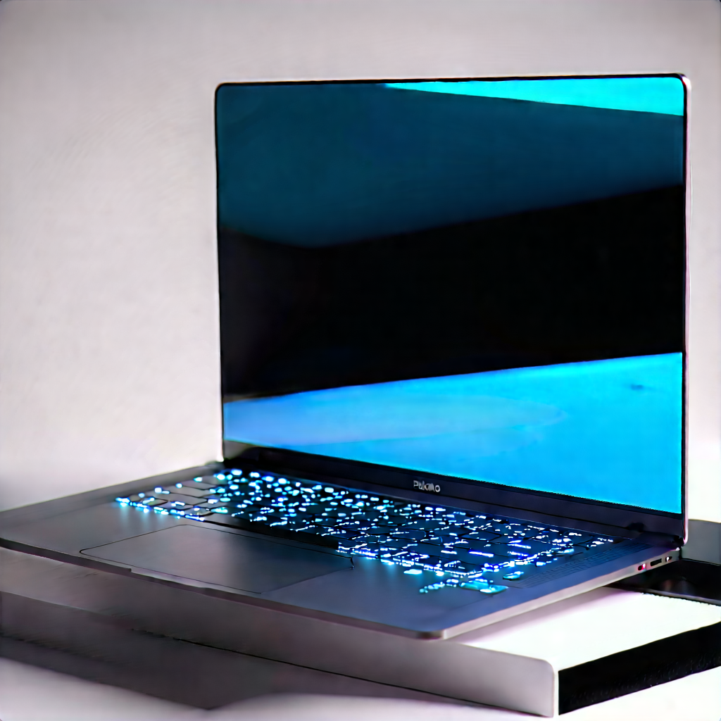 Laptop with digital artwork