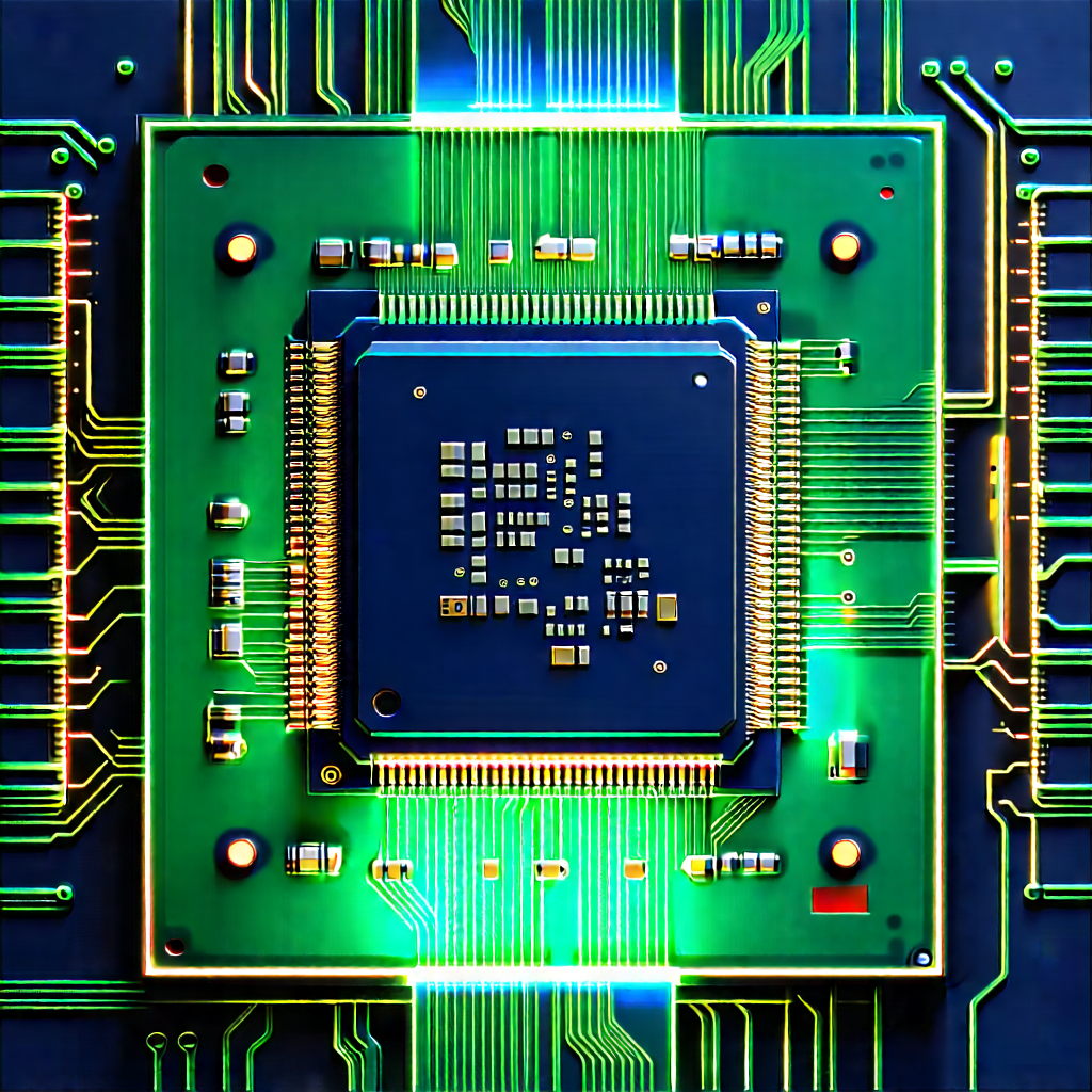 Close-up of microprocessor