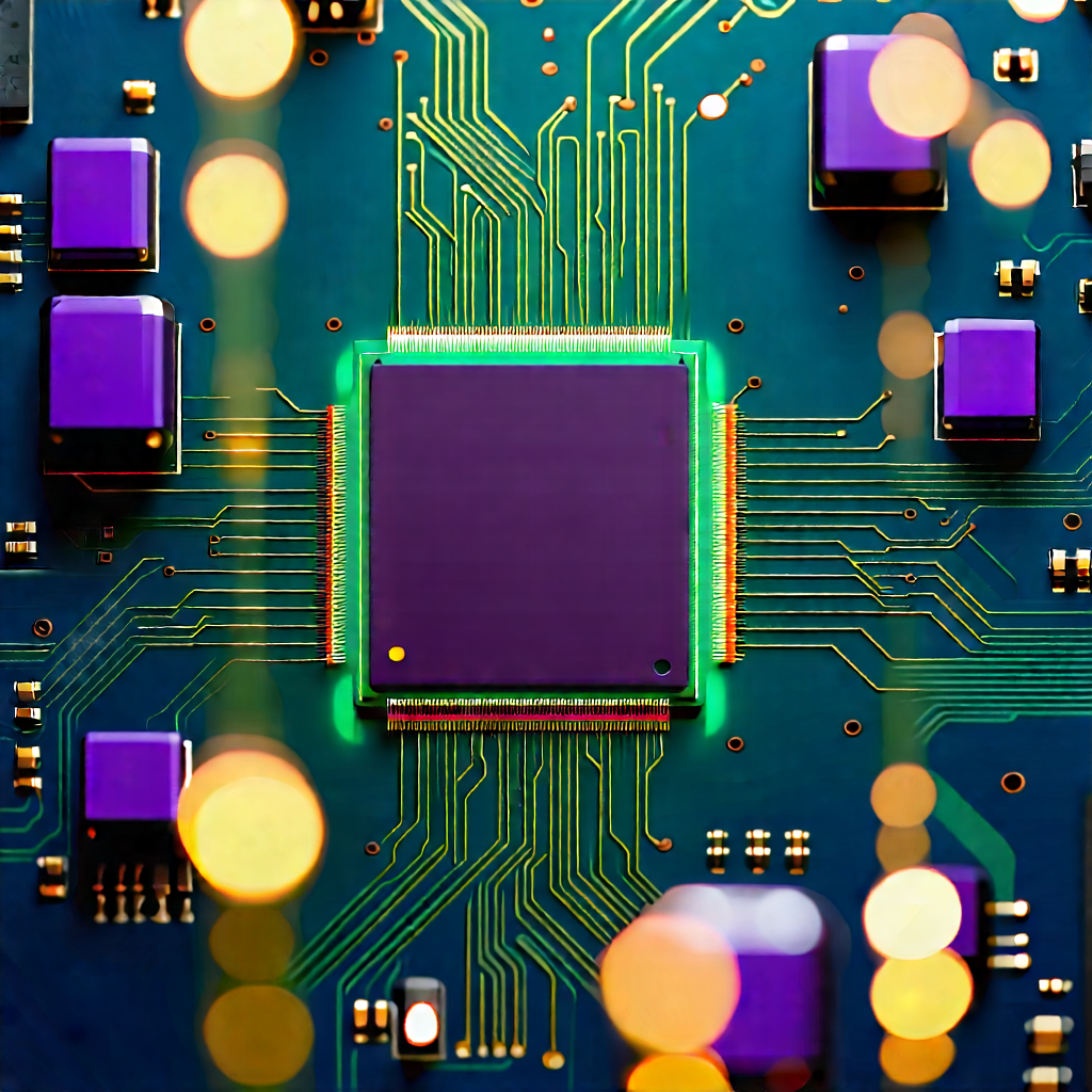Close-up of microprocessor