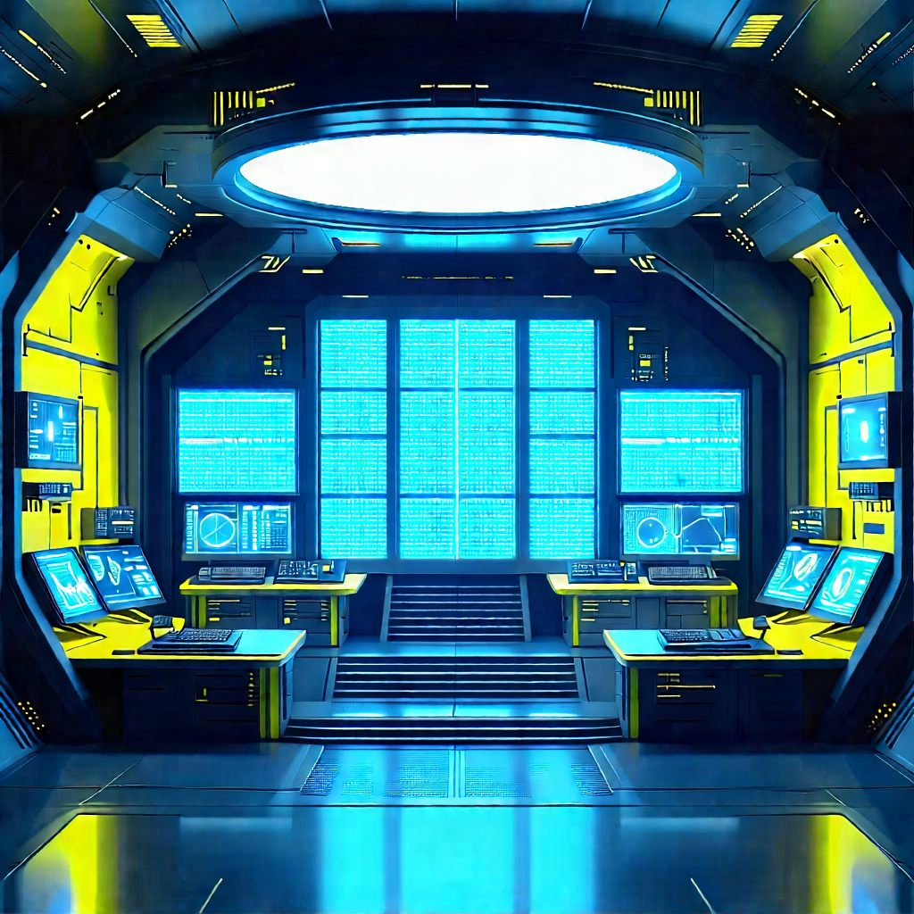 Futuristic Research Laboratory With Image, There