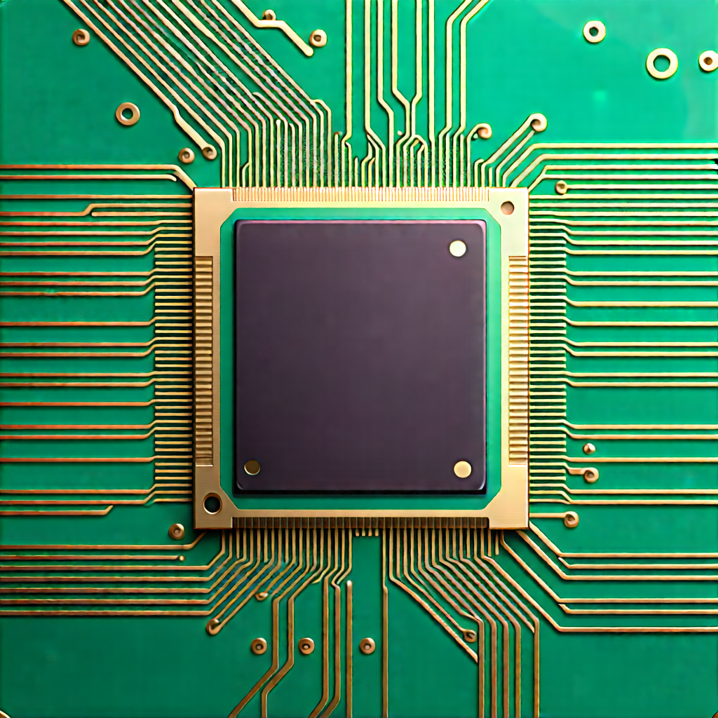 Close-up of microprocessor