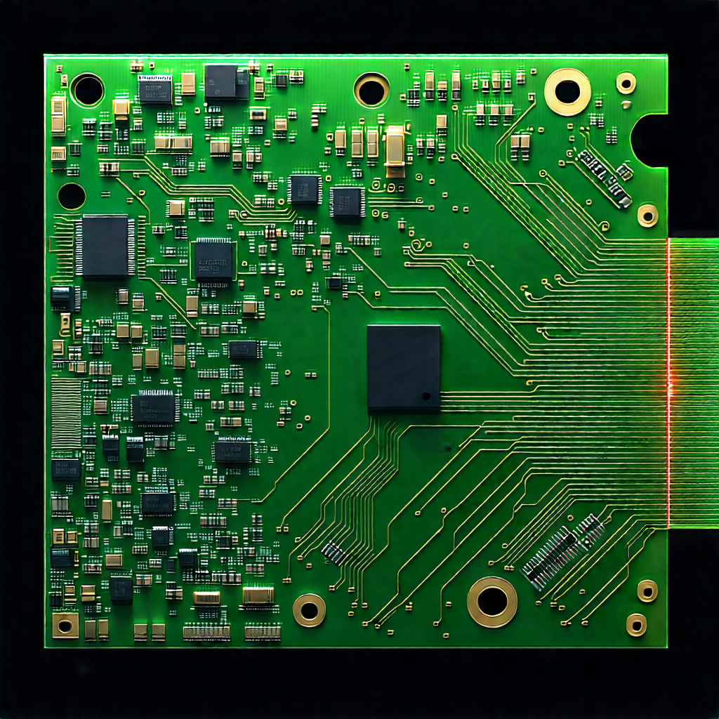 Circuit board with laser scanning