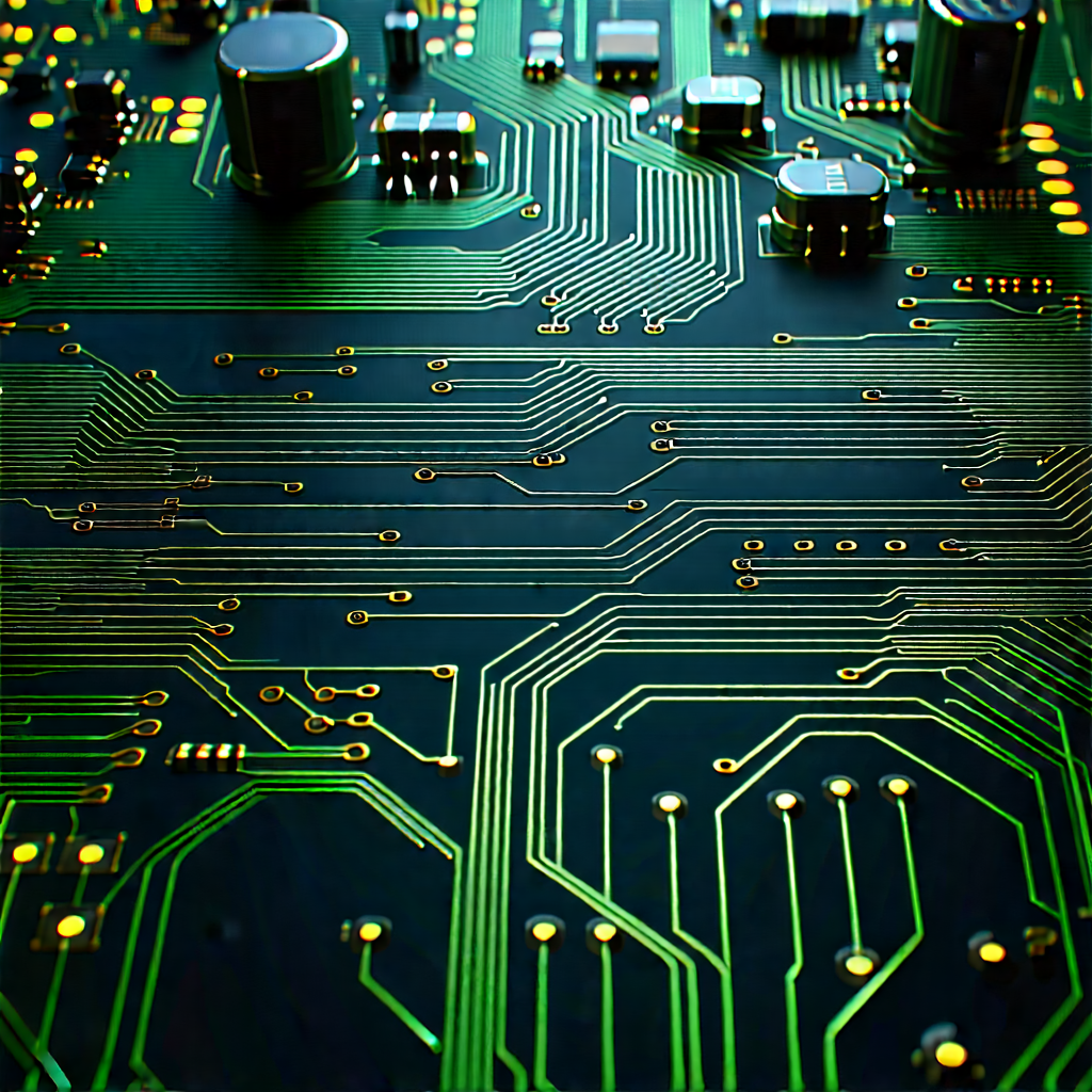 Close-up of electronic circuit