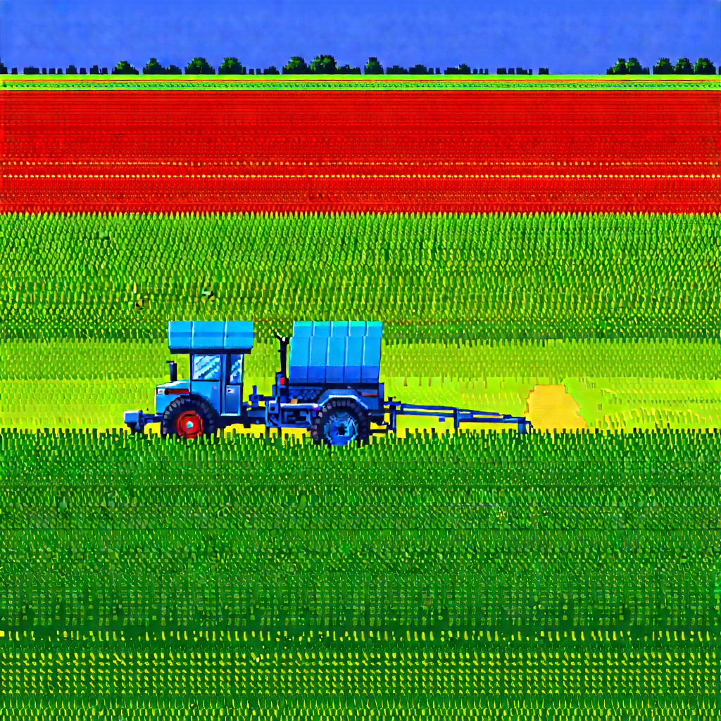 Agricultural Technology In Field Deployment With Colorful Painting