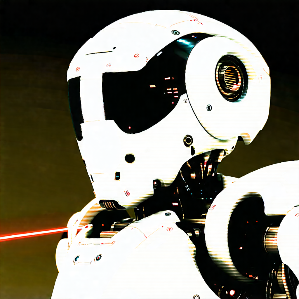 Robot with laser scanning