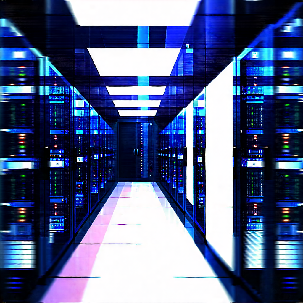 Server Rack With Laser Scanning With Image, There