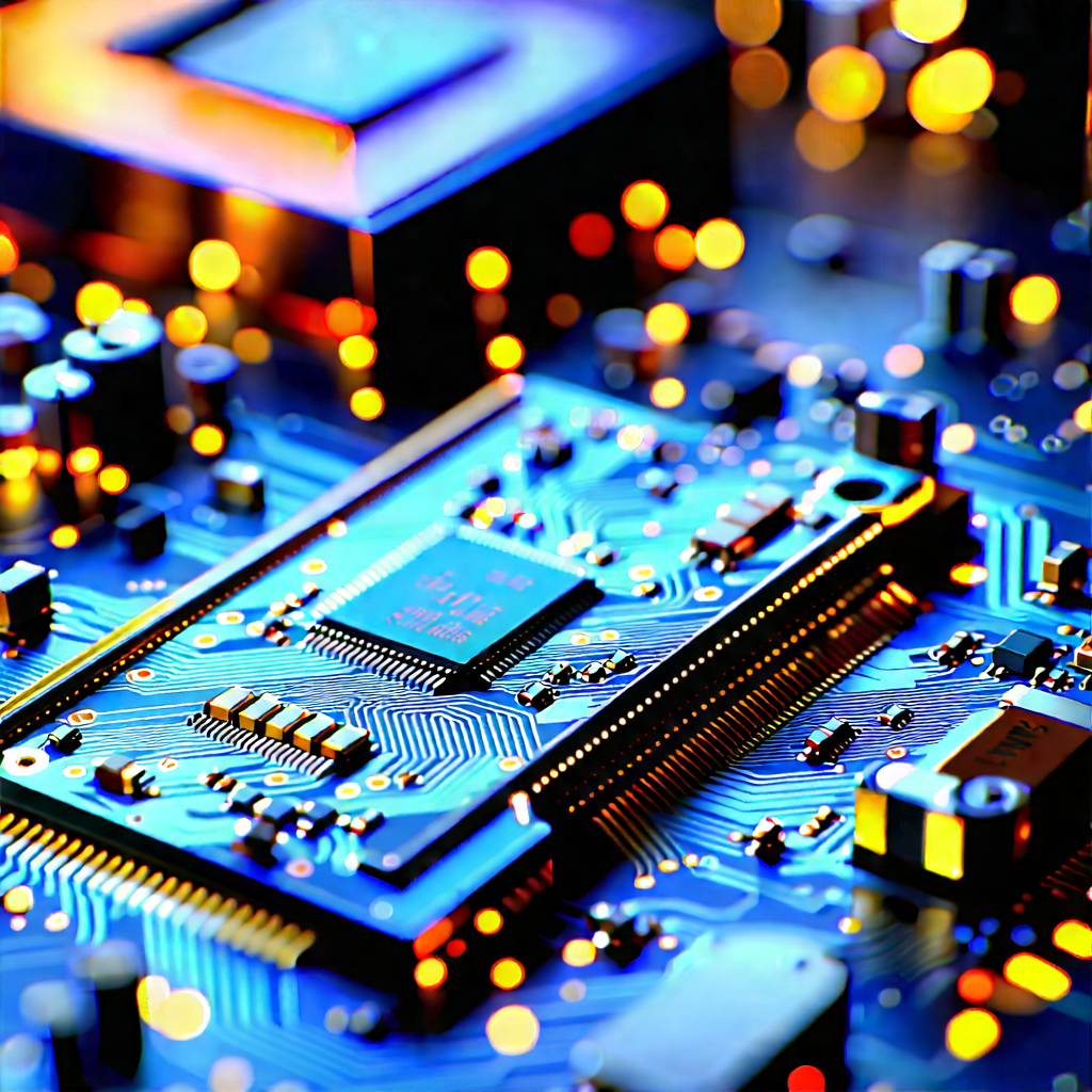 Close-up of electronic circuit