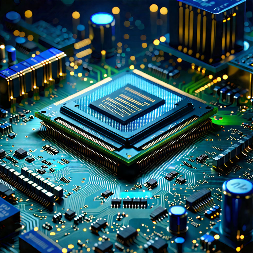 Close-up of microprocessor