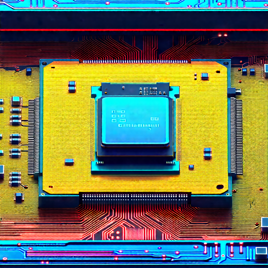 Close-up of microprocessor