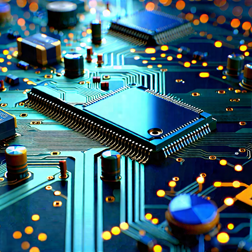 Close-up of electronic circuit