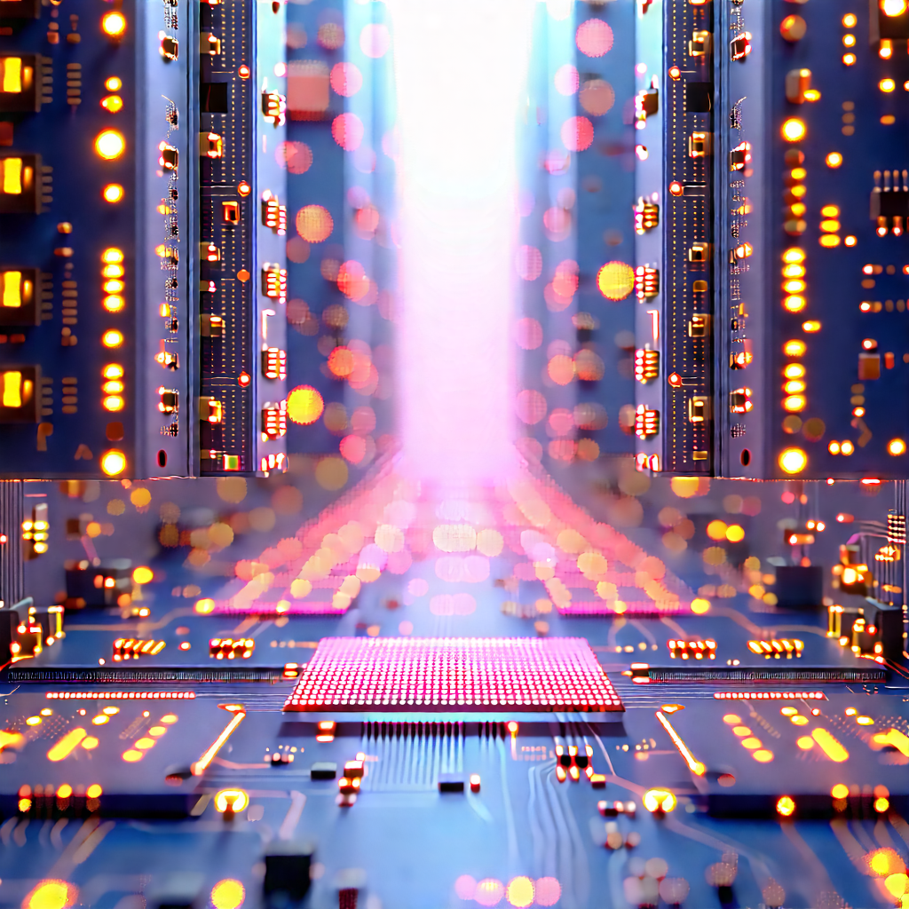 Close-up Of Sensor Array With Close-up Computer