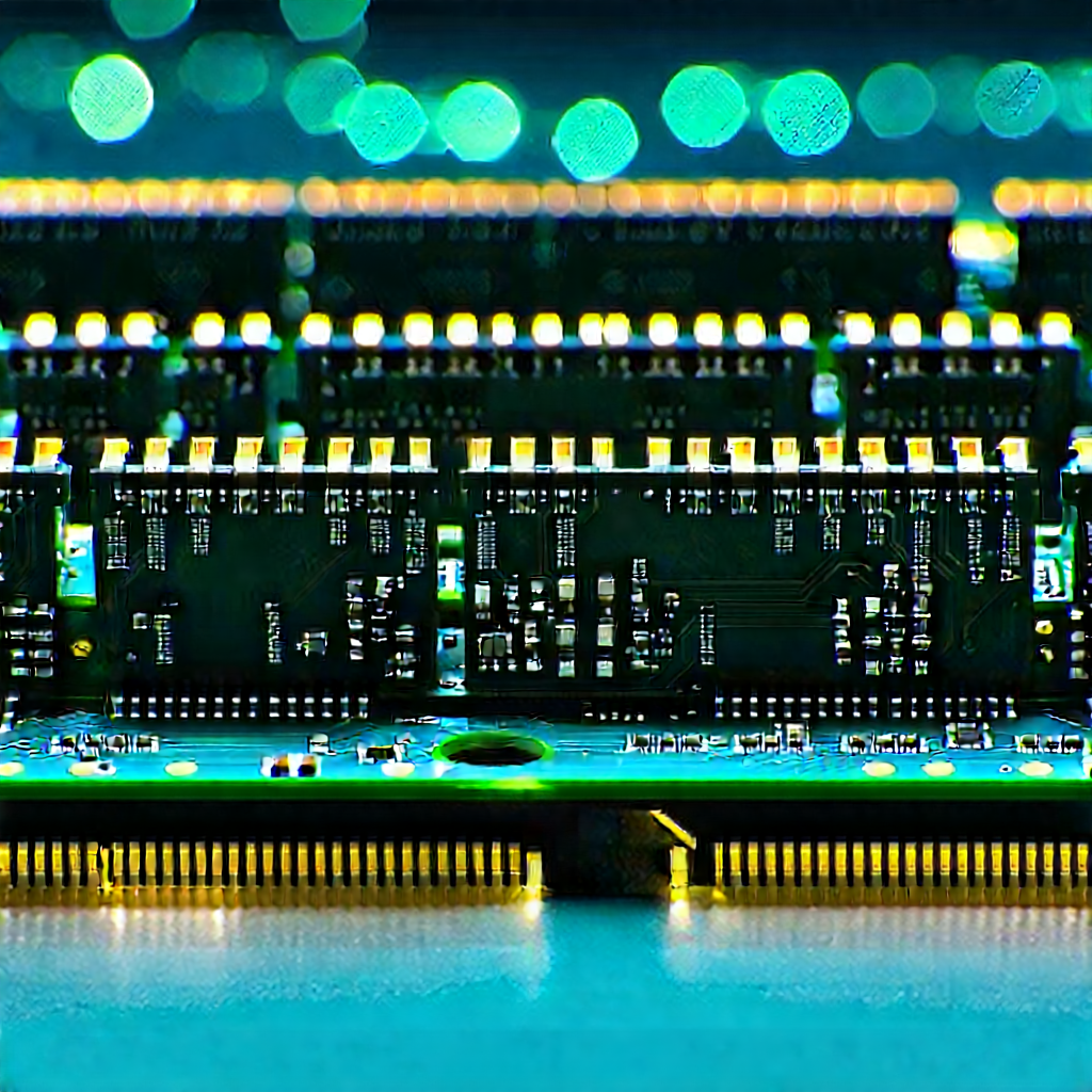 Close-up Of Memory Module With Close-up Computer