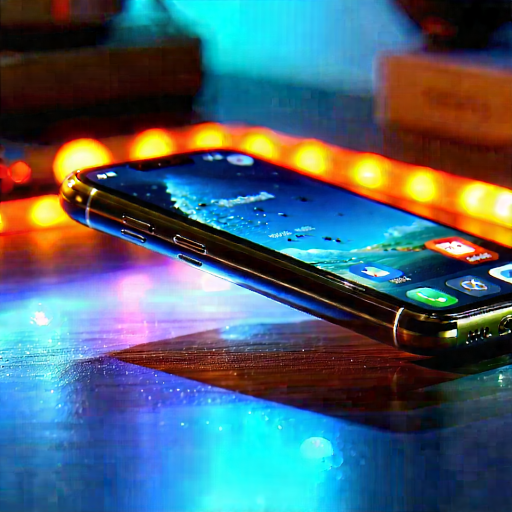 Smartphone With Streaming Content With Smartphone Placed