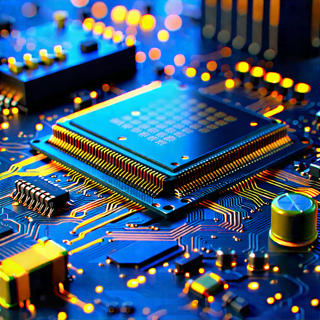 Close-up of electronic circuit