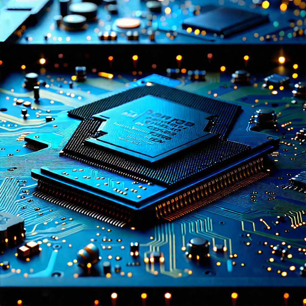 Close-up of microprocessor