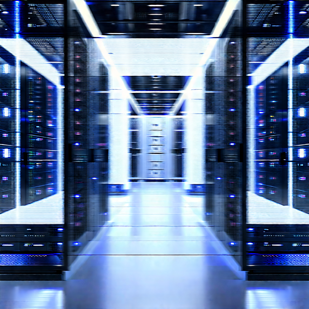 Futuristic Server Room With Image, There