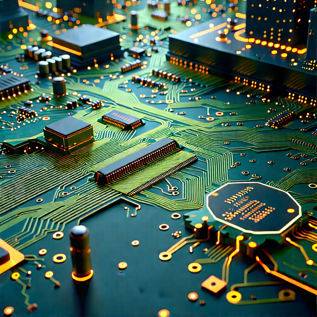 Close-up of electronic circuit