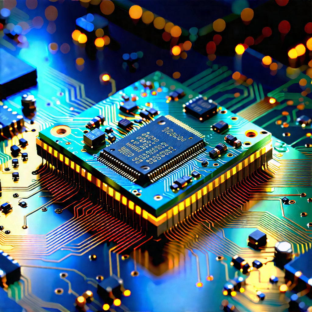 Close-up of electronic circuit