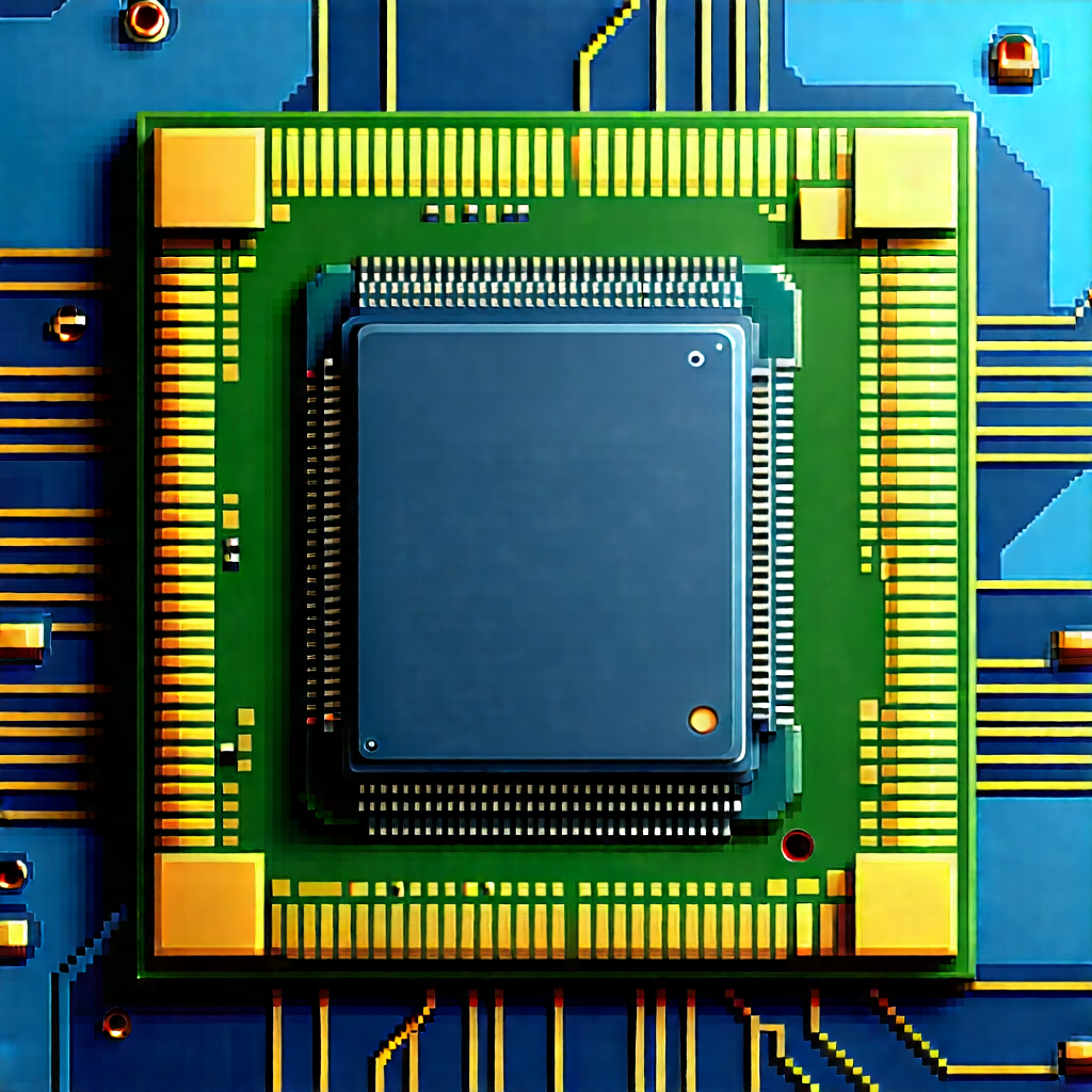 Close-up of microprocessor